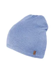 Thin BASIC merino wool hat - Baby blue