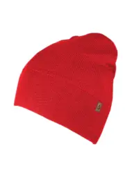 Thin RAINFORCED merino wool hat - Red