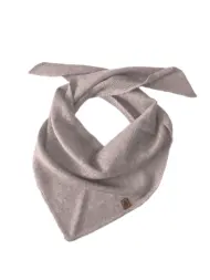 Trójkątna chustka z wełny merino - cienka - Melanż Beż